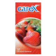 Carex Strawberry Condom - 12 Flavoured Condoms