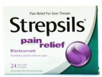 Strepsils Pain Relief (Blackcurrant) - 16 Antiseptic Lozenges