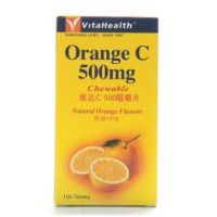 VitaHealth Orange C 500mg Chewable Natural Orange Flavour - 100 Tablets